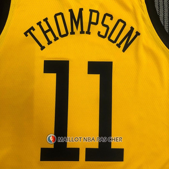 Maillot Golden State Warriors Klay Thompson NO 11 Earned Jaune